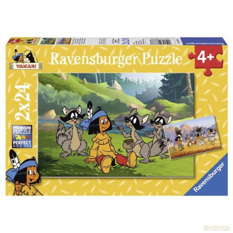 RAVENSBURGER 2x24 el. Yakari i Jego Przyjaciele [PUZZLE]