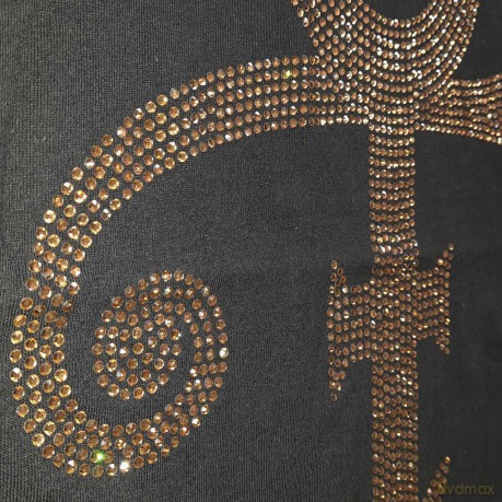 Prince: Ladies T-Shirt: Gold Symbol (Black) (Embellished) (Medium)