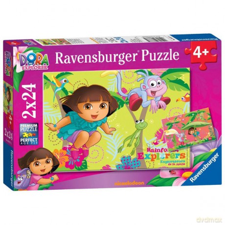 RAVENSBURGER 2x24 el. Dora w Dżungli [PUZZLE]
