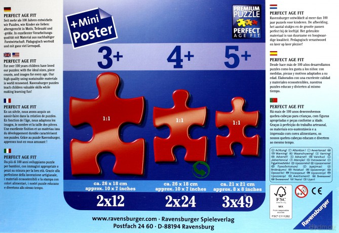 RAVENSBURGER 2x24 el. Dora w Dżungli [PUZZLE]