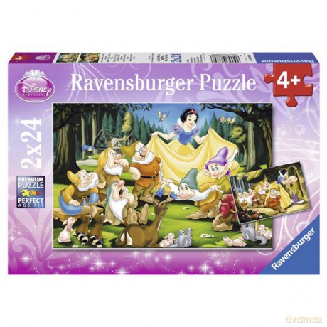 RAVENSBURGER 2x24 el. Śnieżka i Krasnoludki [PUZZLE]