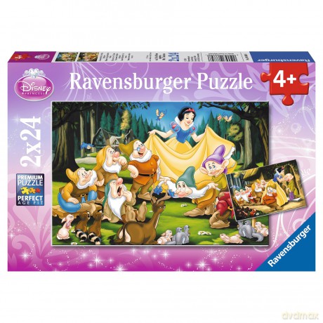RAVENSBURGER 2x24 el. Śnieżka i Krasnoludki [PUZZLE]