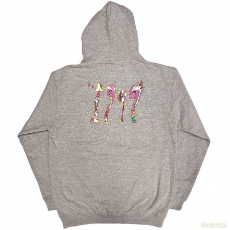 Prince: Unisex Pullover Hoodie: 1999 (Grey) (Back Print) (Medium)
