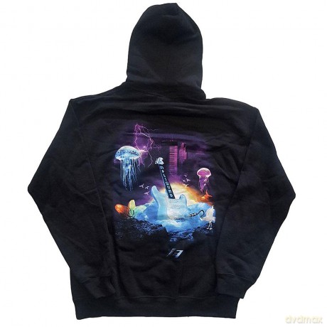 Prince: Unisex Pullover Hoodie: Lotus Flower (Black) (Back Print) (X-Large)