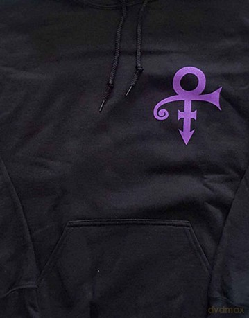 Prince: Unisex Pullover Hoodie: Lotus Flower (Black) (Back Print) (XX-Large)
