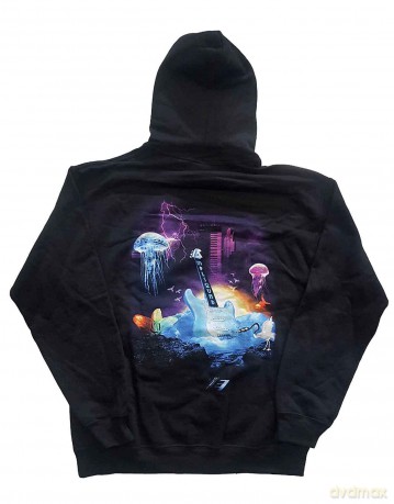 Prince: Unisex Pullover Hoodie: Lotus Flower (Black) (Back Print) (XX-Large)