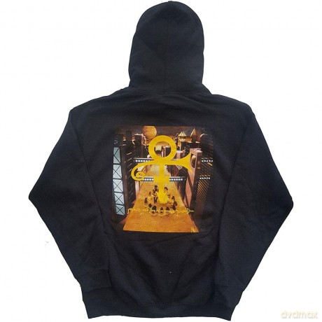 Prince: Unisex Pullover Hoodie: Love Symbol (Black) (Back Print) (Large)