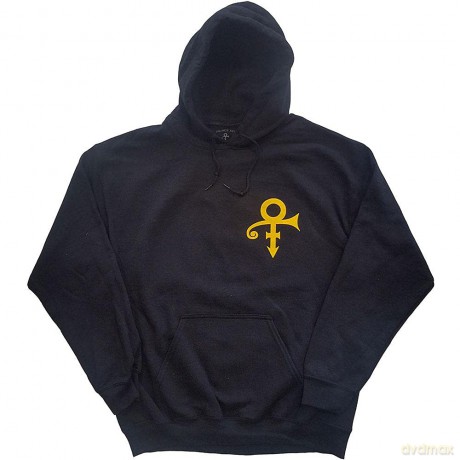 Prince: Unisex Pullover Hoodie: Love Symbol (Black) (Back Print) (Medium)