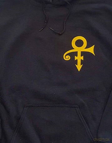 Prince: Unisex Pullover Hoodie: Love Symbol (Black) (Back Print) (Small)
