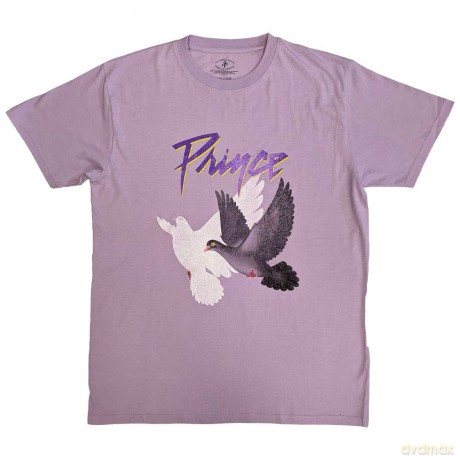 Prince: Unisex T-Shirt: Doves Distressed (Purple) (Small)