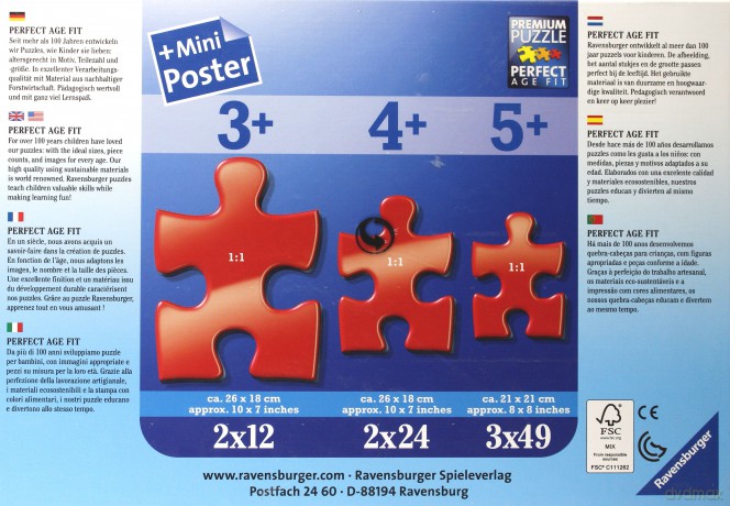 RAVENSBURGER 2x24 el. Dzień z Minnie [PUZZLE]