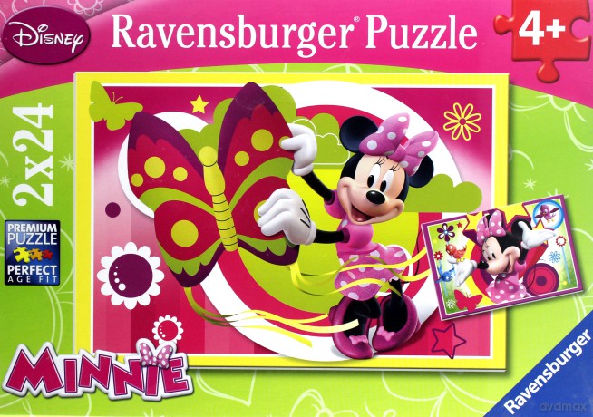 RAVENSBURGER 2x24 el. Dzień z Minnie [PUZZLE]
