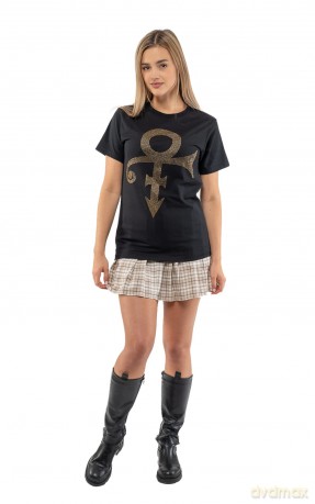 Prince: Unisex T-Shirt: Gold Symbol (Black) (Embellished) (XX-Large)