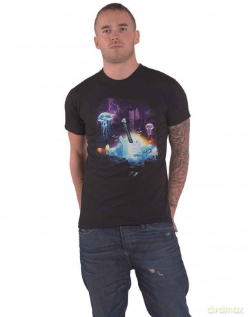 Prince: Unisex T-Shirt: Lotus Flower (Black) (Back Print) (Medium)