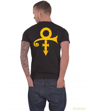 Prince: Unisex T-Shirt: Love Symbol (Black) (Back Print) (Medium)