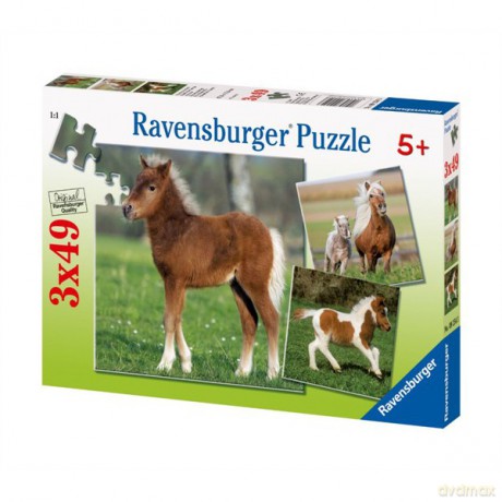 RAVENSBURGER 3x49 el. Przyjaźń Kucyków [PUZZLE]