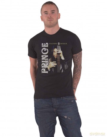 Prince: Unisex T-Shirt: Welcome 2 America (Black) (Large)