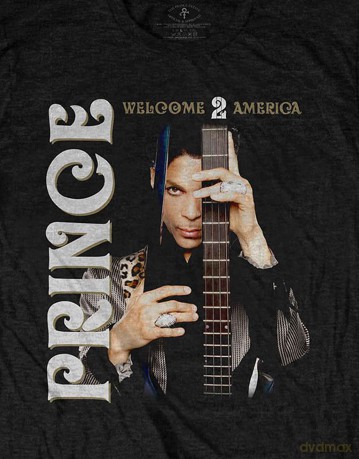 Prince: Unisex T-Shirt: Welcome 2 America (Black) (X-Large)