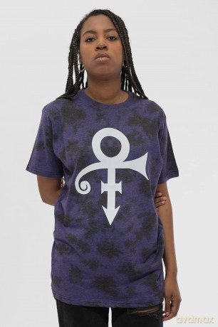 Prince: Unisex T-Shirt: White Symbol (Black) (Wash Collection) (Medium)
