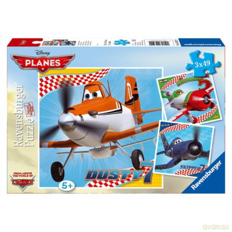 RAVENSBURGER 3x49 el. Planes Samoloty [PUZZLE]