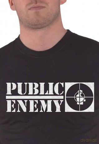 Public Enemy: Unisex T-Shirt: Crosshairs Logo (Black) (Large)