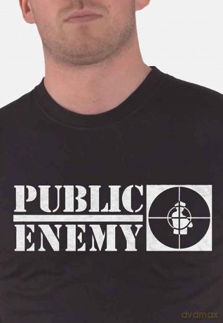 Public Enemy: Unisex T-Shirt: Crosshairs Logo (Black) (Medium)