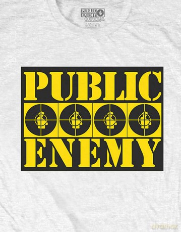 Public Enemy: Unisex T-Shirt: Four Logos (White) (Medium)