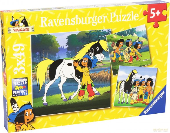 RAVENSBURGER 3x49 el. Yakari [PUZZLE]