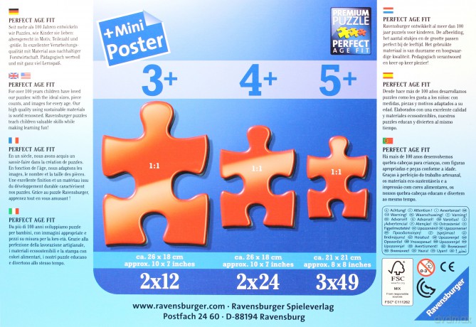 RAVENSBURGER 3x49 el. My Little Pony Przyjacielski Kucyk [PUZZLE]