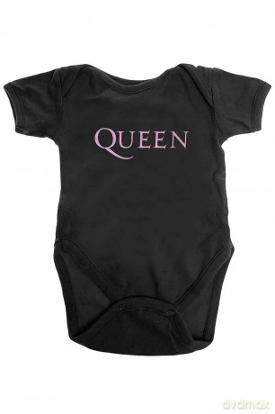 Queen: Kids Baby Grow: Pink Logo (Black) (9-12 Months)