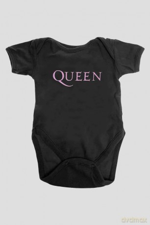 Queen: Kids Baby Grow: Pink Logo (Black) (9-12 Months)