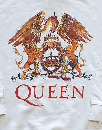 Queen: Kids Sweatshirt: Classic Crest (White) (7-8 Years)