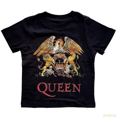 Queen: Kids Toddler T-Shirt: Classic Crest (Black) (4 Years)
