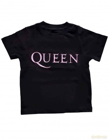 Queen: Kids Toddler T-Shirt: Pink Logo (Black) (5 Years)