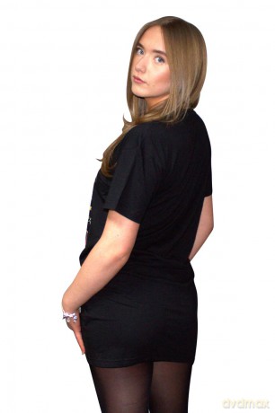 Queen: Ladies T-Shirt Dress: Classic Crest (Black) (Small)