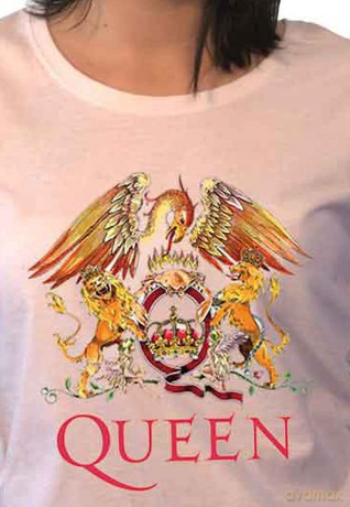 Queen: Ladies Tee: Classic Crest (Large)