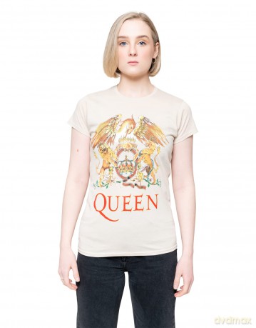 Queen: Ladies Tee: Classic Crest (Large)