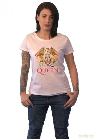 Queen: Ladies Tee: Classic Crest (X-Large)