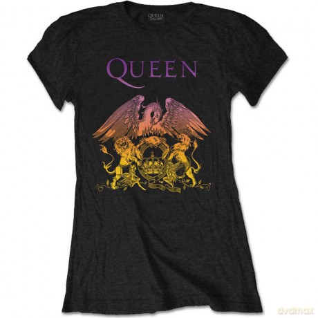 Queen: Ladies Tee: Gradient Crest (Large)