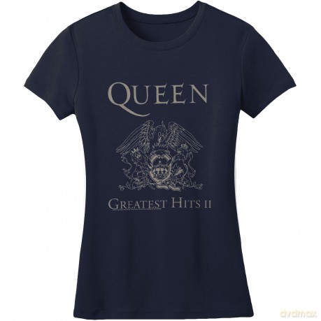 Queen: Ladies Tee: Greatest Hits II with Skinny Fitting (Small)