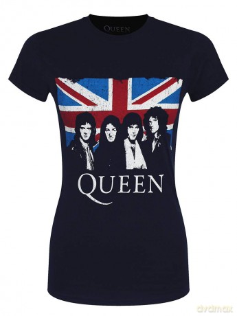 Queen: Ladies Tee: Vintage Union Jack (X-Large)