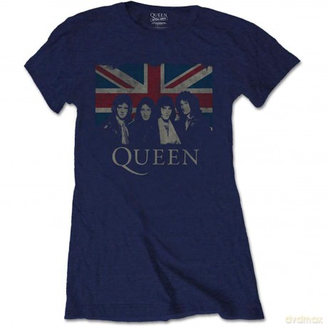 Queen: Ladies Tee: Vintage Union Jack (XX-Large)