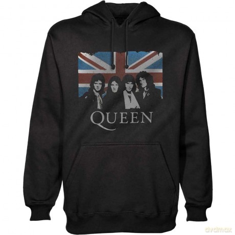 Queen: Men's Pullover Hoodie: Vintage Union Jack (X-Large)