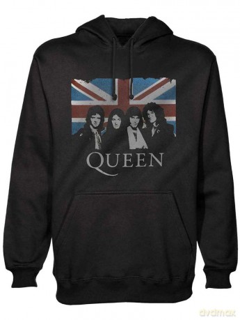 Queen: Men's Pullover Hoodie: Vintage Union Jack (XX-Large)