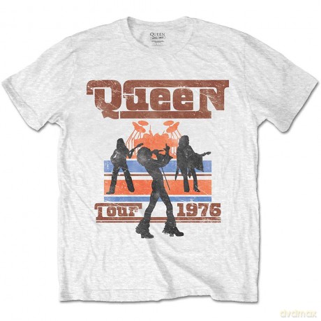 Queen: Men's Tee: 1976 Tour Silhouettes (Large)