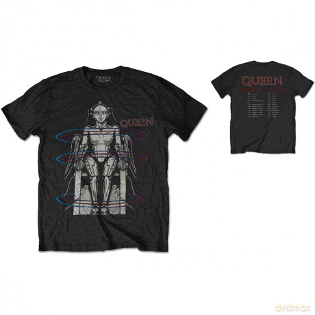 Queen: Men's Tee: European Tour 1984 with Back Printing (X-Large)