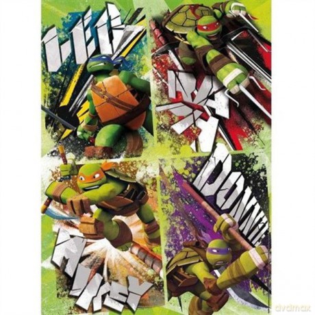 RAVENSBURGER 200 el. XXL Żółwie Ninja [PUZZLE]