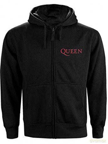 Queen: Men's Zipped Hoodie: Classic Crest (Back Print) (X-Large)