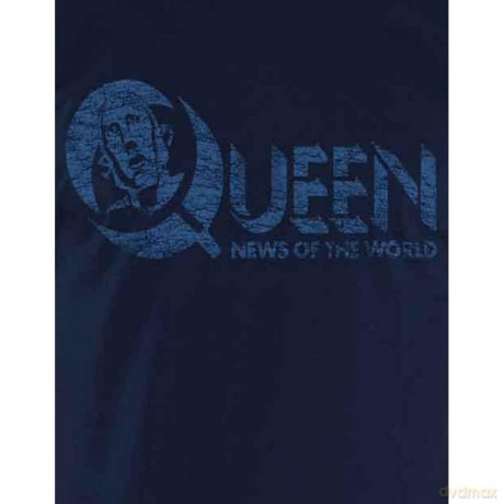 Queen: Mens Tee: News of the World 40th Vintage Logo (Back Print) (Large)