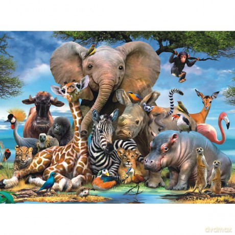 RAVENSBURGER 300 el. Afrykańscy Przyjaciele [PUZZLE]